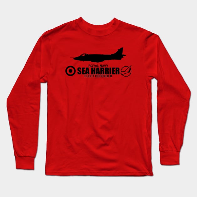 Royal Navy Sea Harrier (subdued) Long Sleeve T-Shirt by TCP